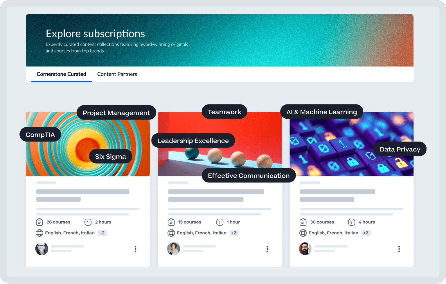 Captura de tela de um site que diz 'explore as assinaturas'