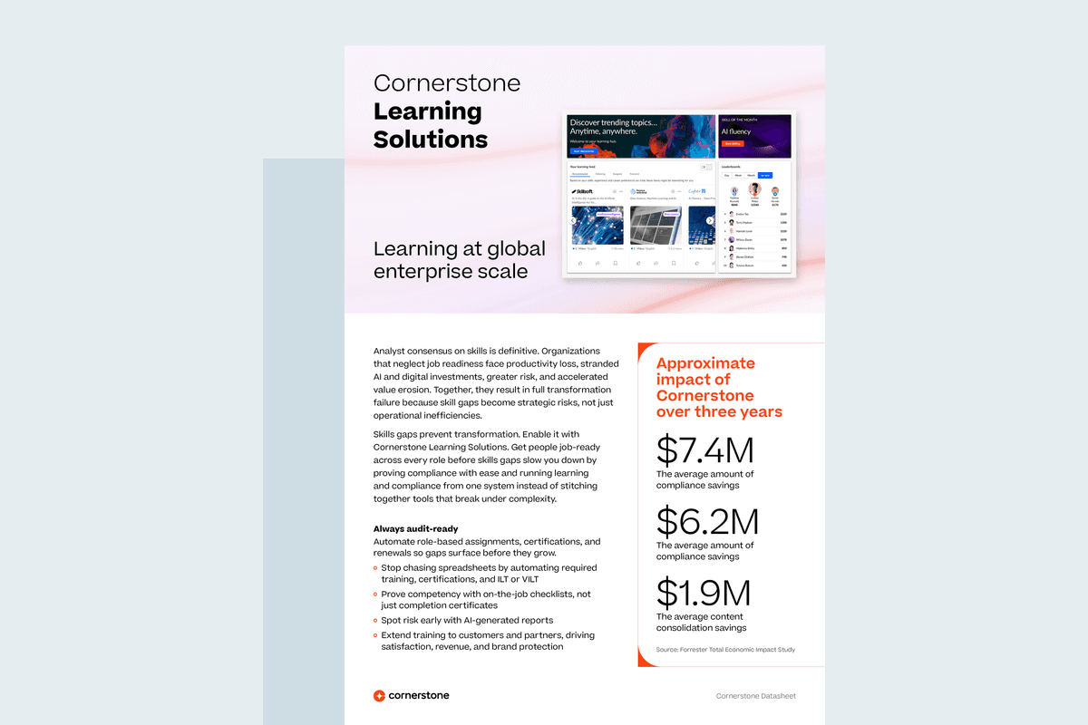 Cornerstone learning solutions